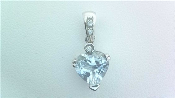 Pendant Donna Oro Woman Acquamarina in White Gold Acquamarina 1.70 Ct ACM11 - ACM11